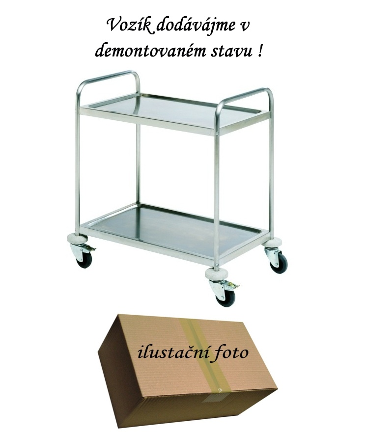 Vozík servir. 2-P 86x54x93 INOX demontovaný